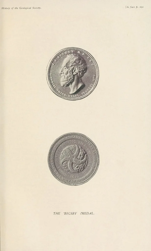 An illustration from The history of the Geological Society of London, 1907, leaf 403