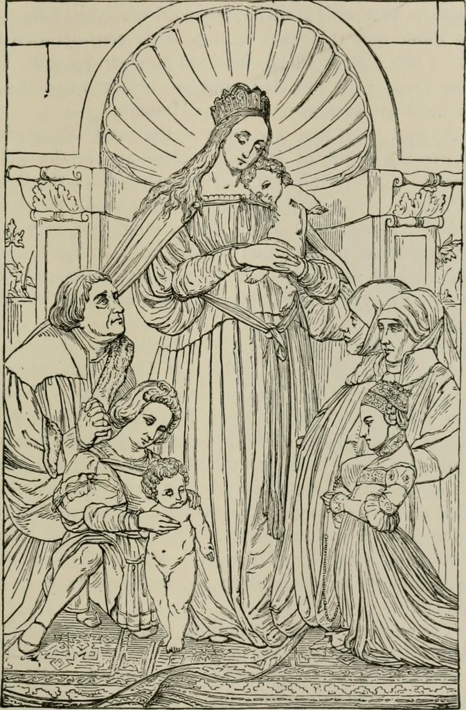 An illustration from An outline history of painting for beginners and students, with complete indexes and numerous full-page illustrations, 1902, leaf 204