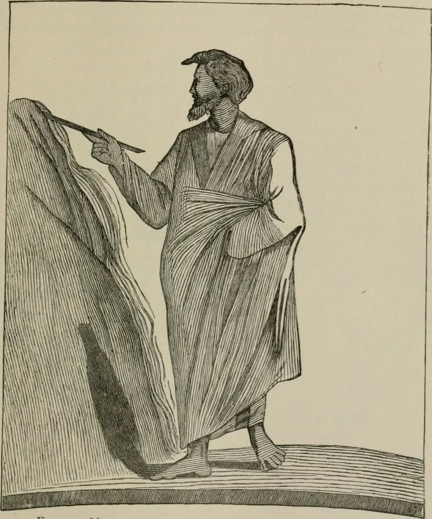 An illustration from An outline history of painting for beginners and students, with complete indexes and numerous full-page illustrations, 1902, leaf 56