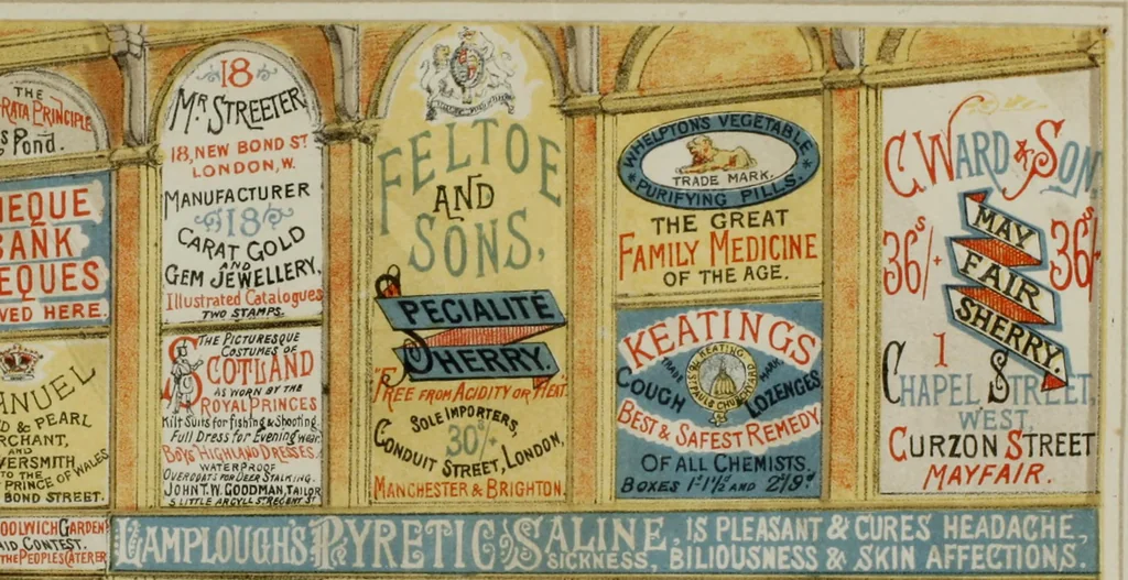 An illustration from A history of advertising from the earliest times : illustrated by anecdotes, curious specimens and biographical notes, 1874, leaf 13