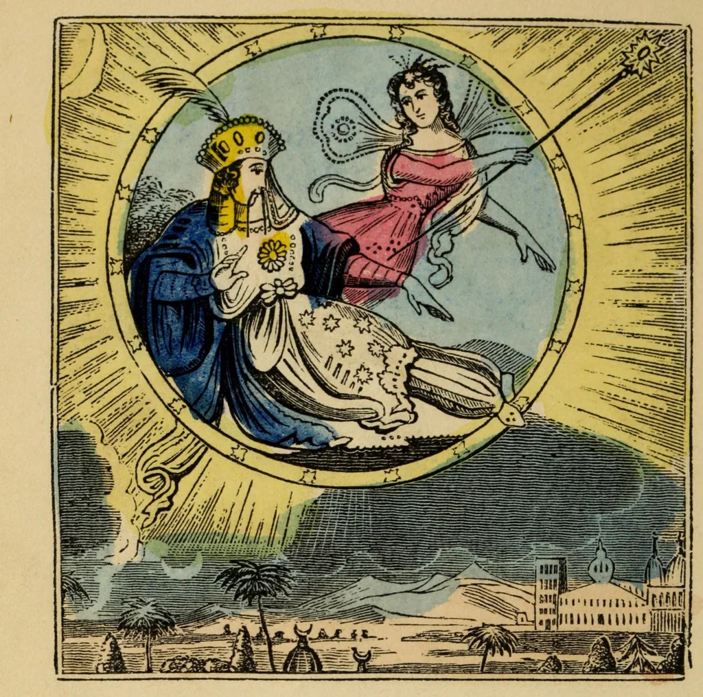An illustration from The history of Aladdin, or, the wonderful lamp, 1840, leaf 14