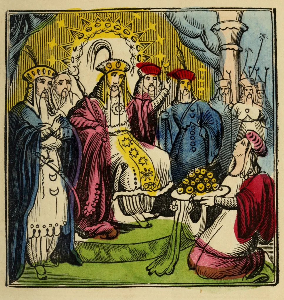 An illustration from The history of Aladdin, or, the wonderful lamp, 1840, leaf 7