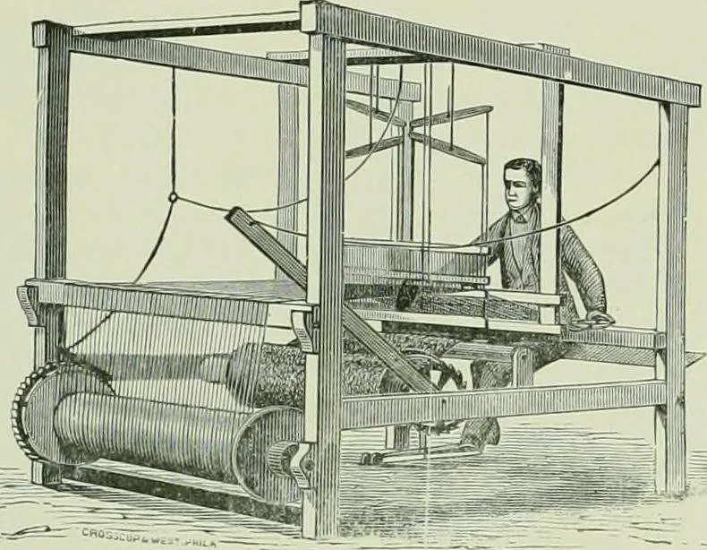An illustration from History of American textiles : with kindred and auxiliary industries (illustrated), 1922, leaf 93