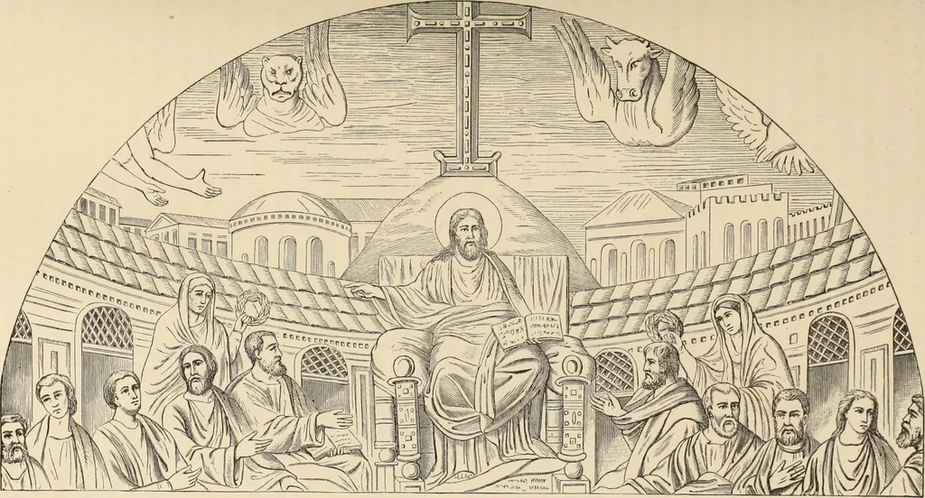 An illustration from History of ancient, early Christian, and mediaeval painting, 1880, leaf 199