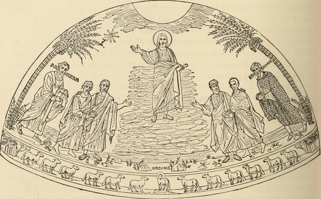 An illustration from History of ancient, early Christian, and mediaeval painting, 1880, leaf 203