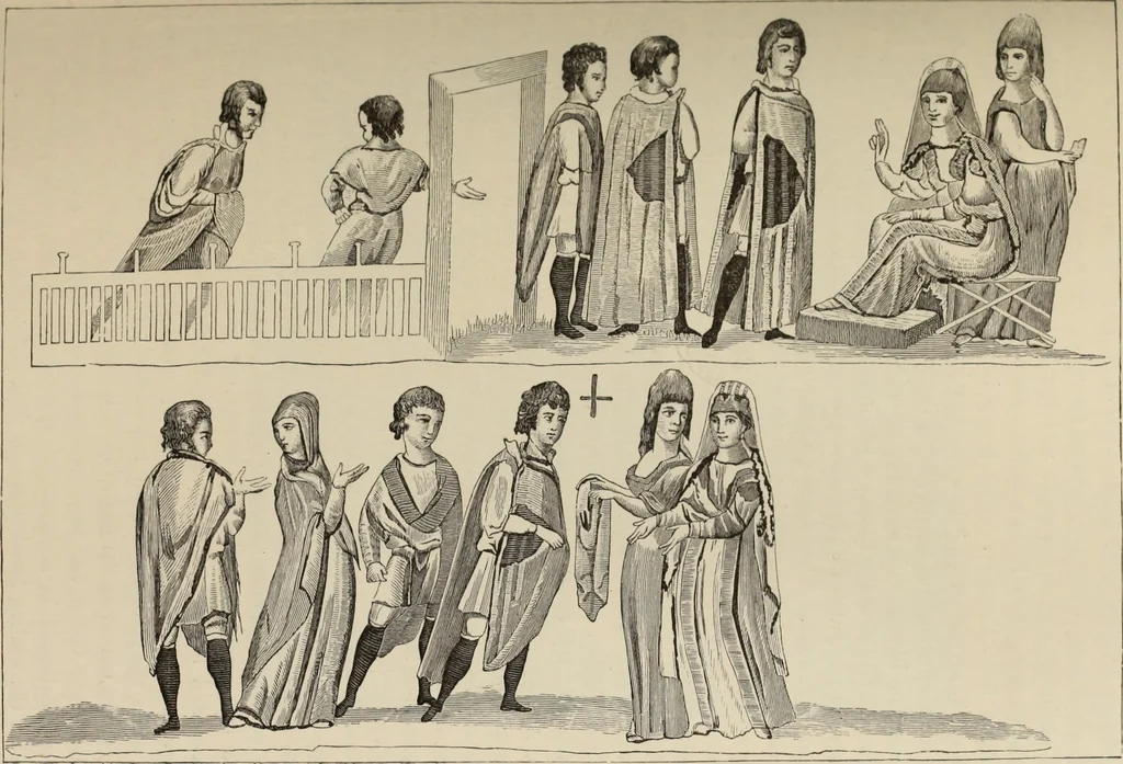 An illustration from History of ancient, early Christian, and mediaeval painting, 1880, leaf 222