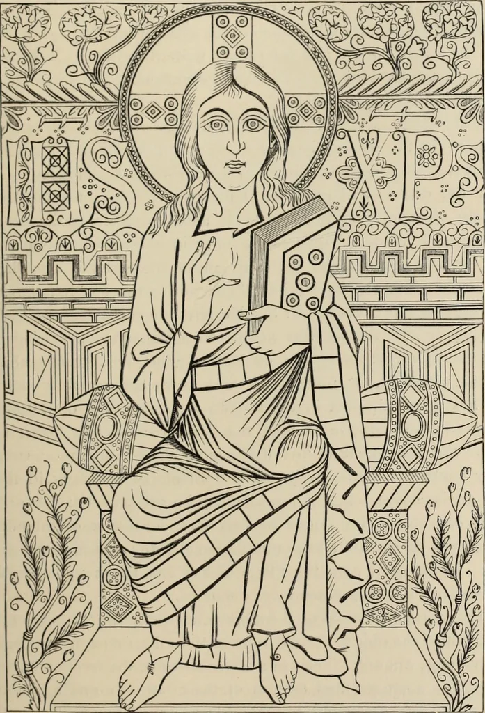 An illustration from History of ancient, early Christian, and mediaeval painting, 1880, leaf 242