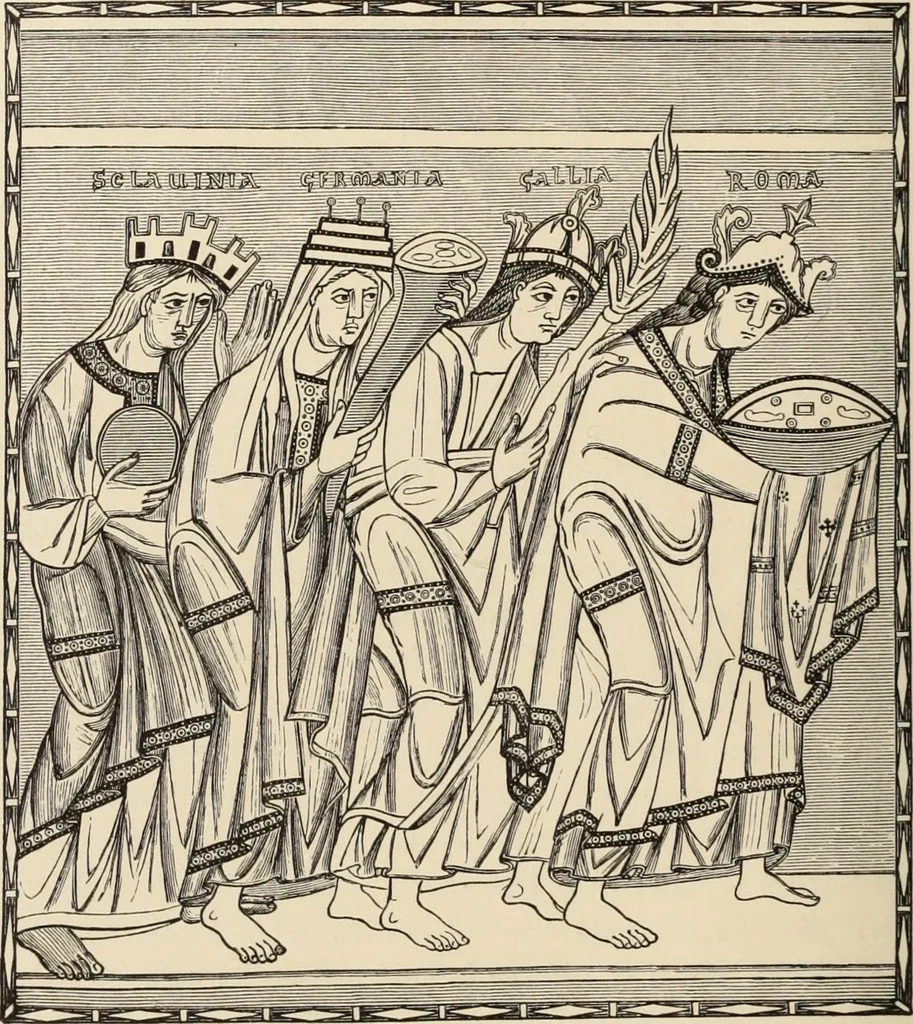 An illustration from History of ancient, early Christian, and mediaeval painting, 1880, leaf 293