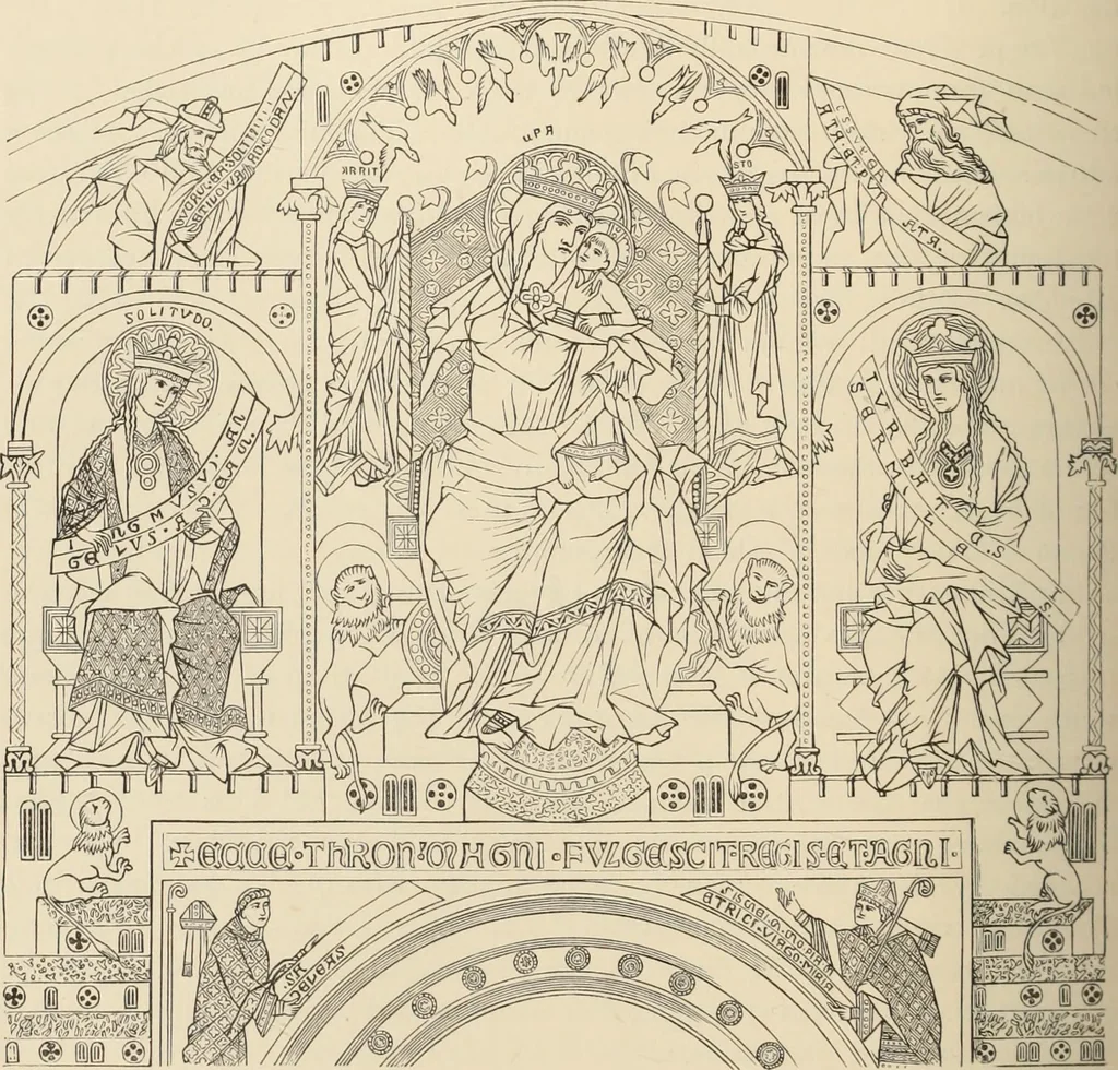 An illustration from History of ancient, early Christian, and mediaeval painting, 1880, leaf 341