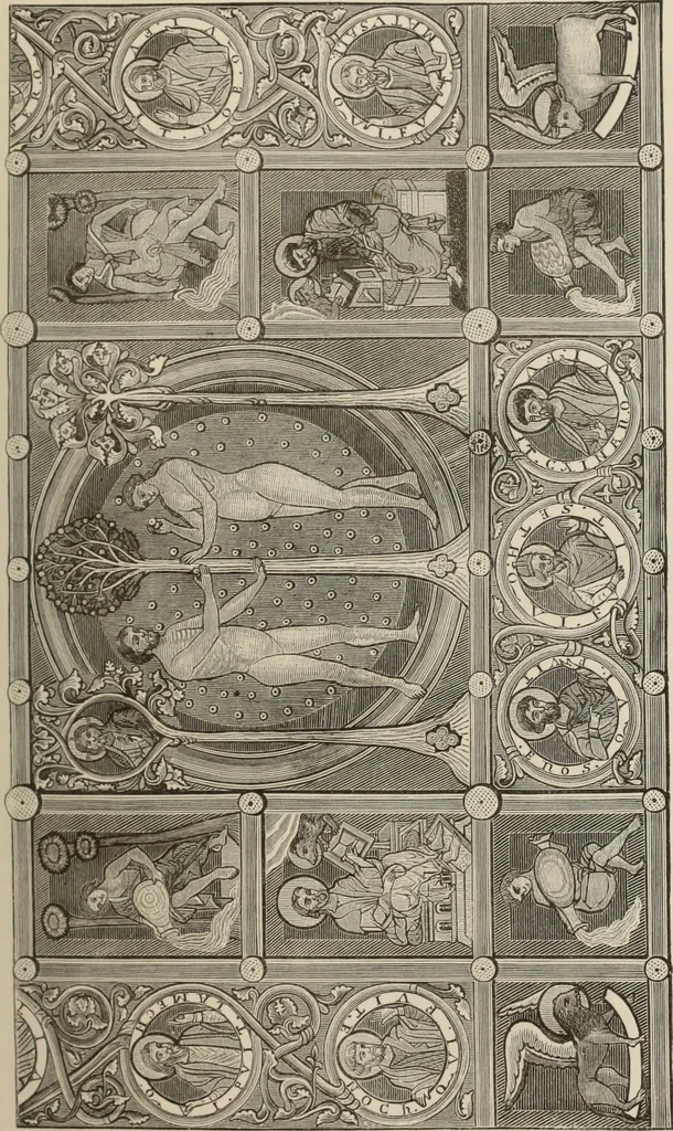 An illustration from History of ancient, early Christian, and mediaeval painting, 1880, leaf 344