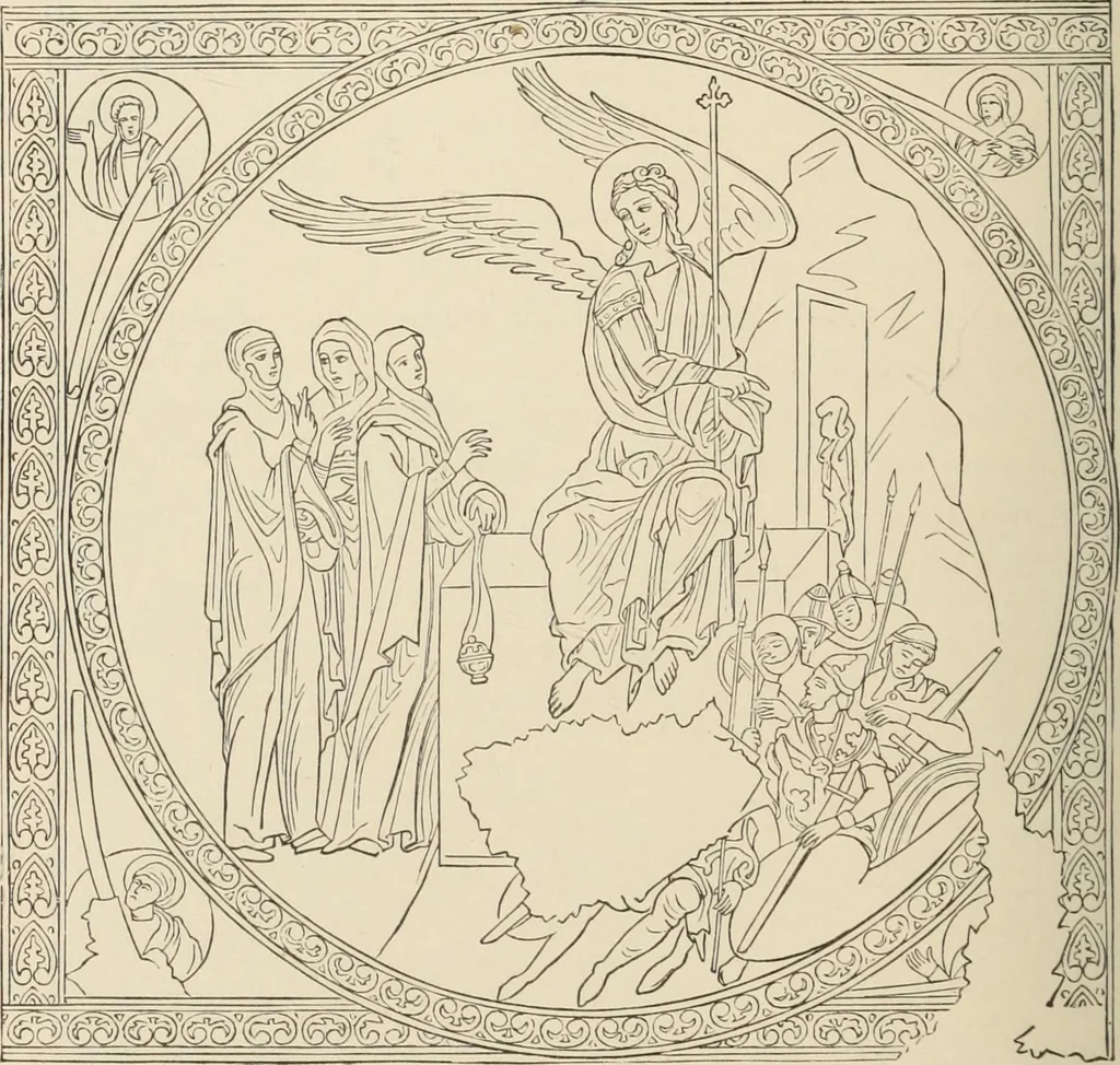 An illustration from History of ancient, early Christian, and mediaeval painting, 1880, leaf 345