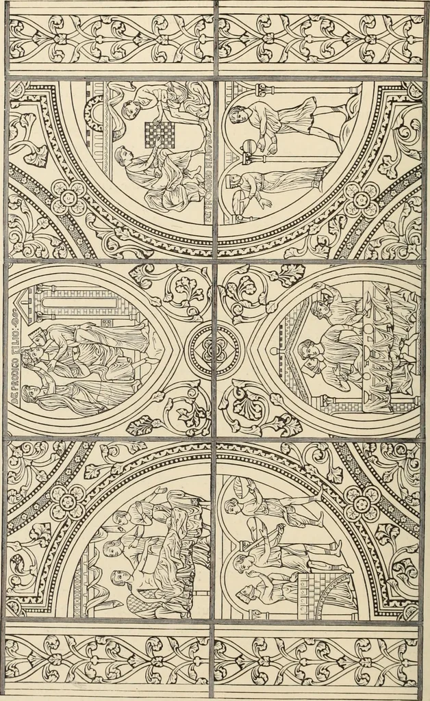 An illustration from History of ancient, early Christian, and mediaeval painting, 1880, leaf 421