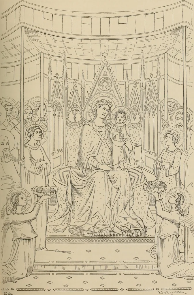 An illustration from History of ancient, early Christian, and mediaeval painting, 1880, leaf 496