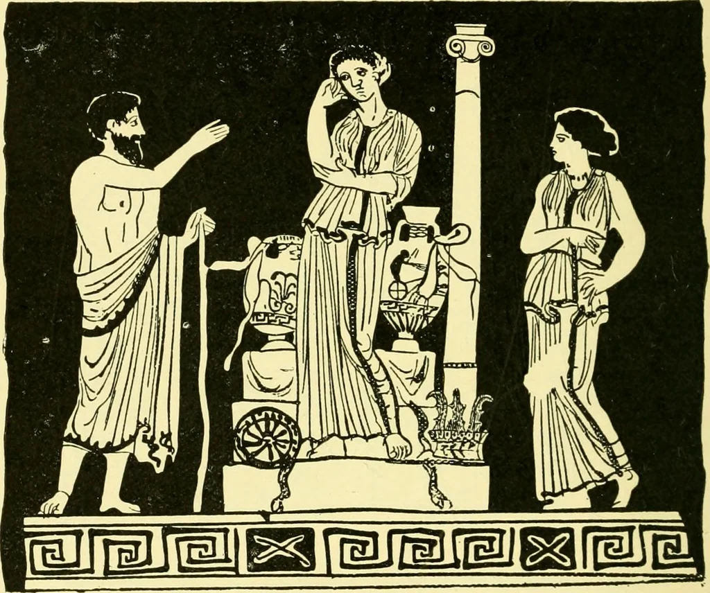 An illustration from History of ancient pottery: Greek, Etruscan, and Roman, 1905, leaf 205