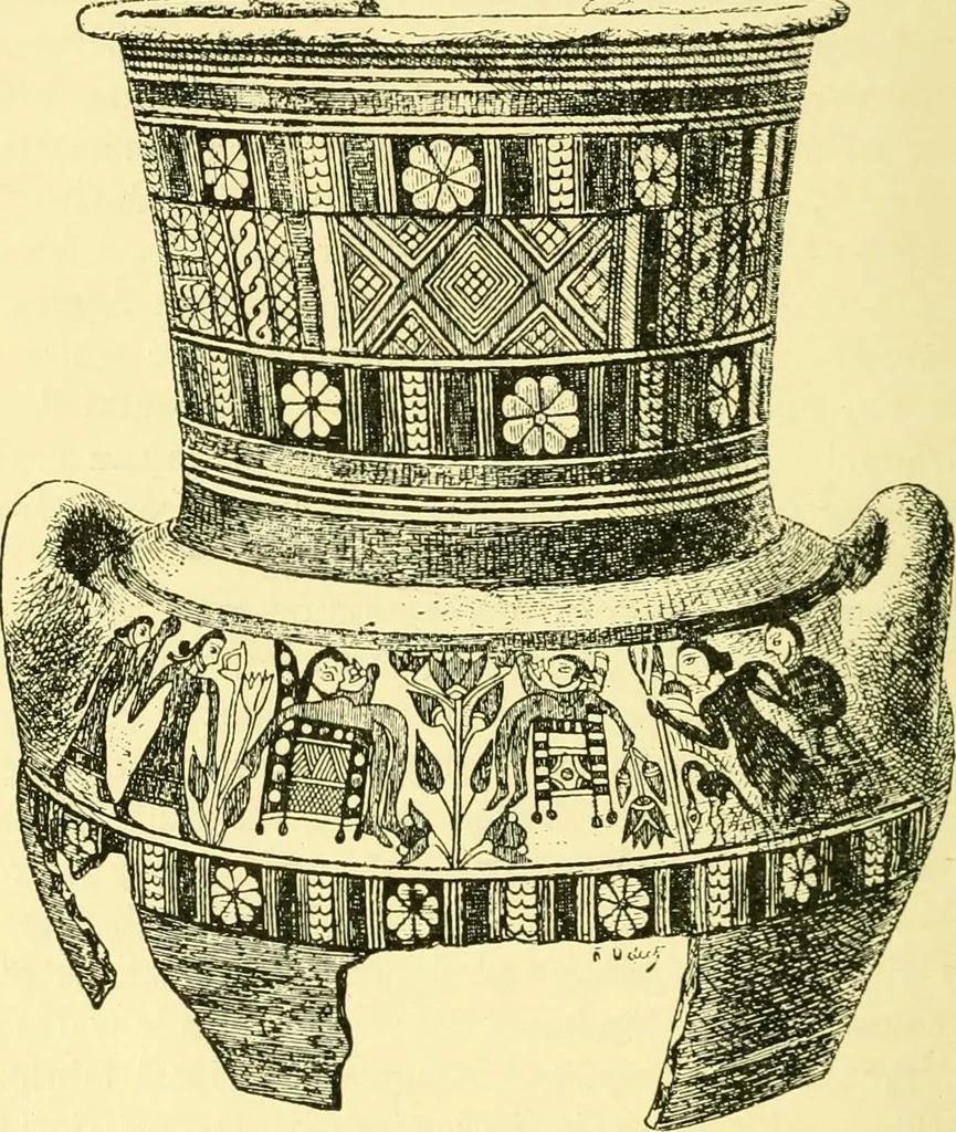 An illustration from History of ancient pottery: Greek, Etruscan, and Roman, 1905, leaf 321