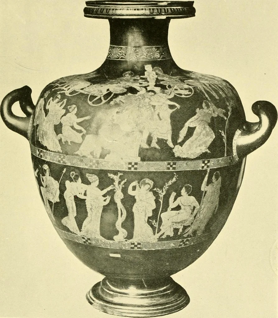 An illustration from History of ancient pottery: Greek, Etruscan, and Roman, 1905, leaf 568