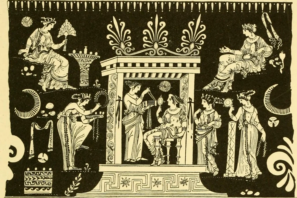 An illustration from History of ancient pottery: Greek, Etruscan, and Roman, 1905, leaf 604