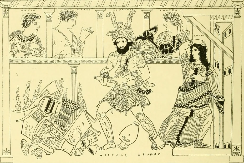 An illustration from History of ancient pottery: Greek, Etruscan, and Roman, 1905, leaf 607