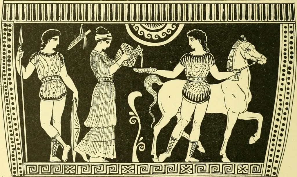 An illustration from History of ancient pottery: Greek, Etruscan, and Roman, 1905, leaf 609