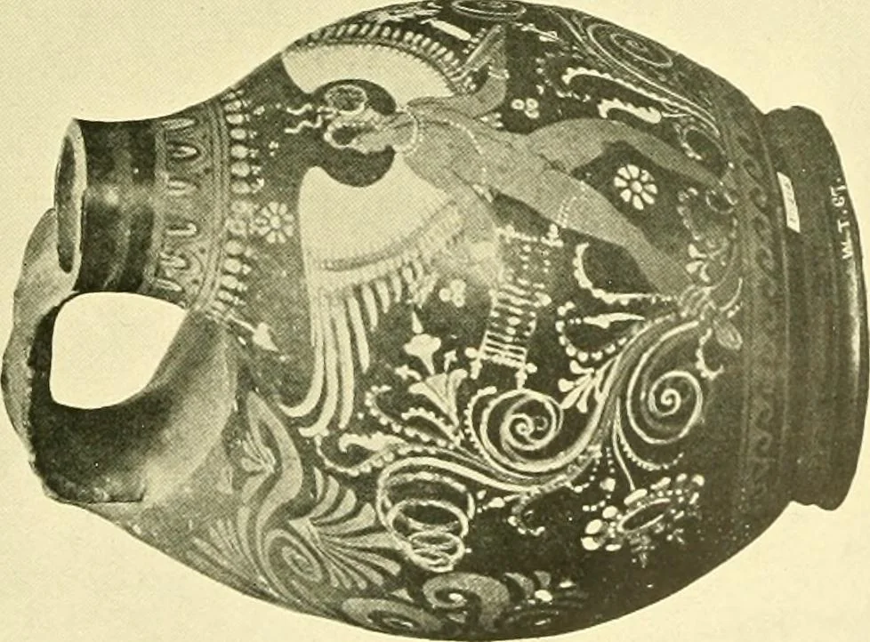An illustration from History of ancient pottery: Greek, Etruscan, and Roman, 1905, leaf 612