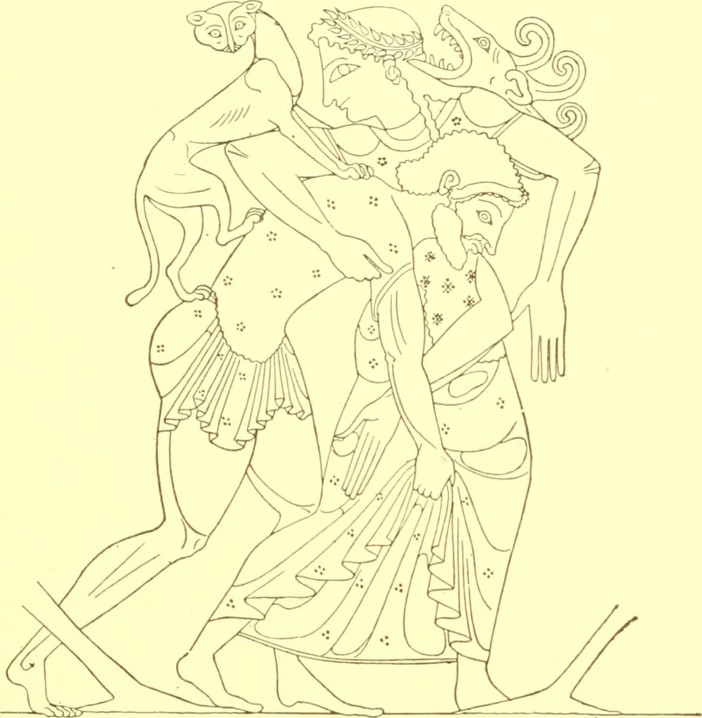 An illustration from History of ancient pottery: Greek, Etruscan, and Roman, 1905, leaf 150