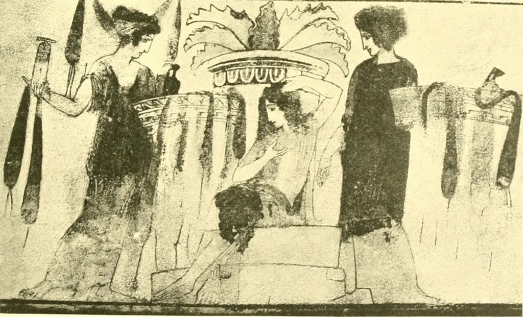 An illustration from History of ancient pottery: Greek, Etruscan, and Roman, 1905, leaf 190