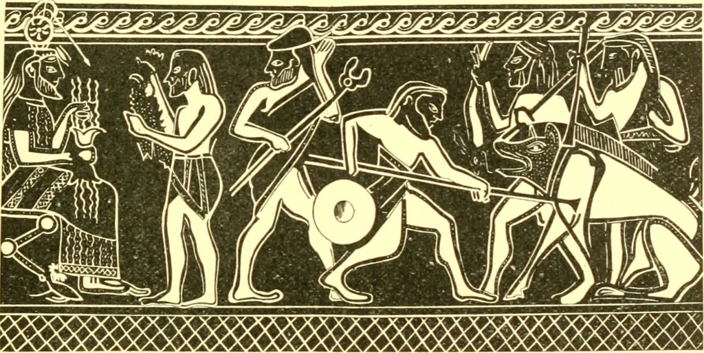An illustration from History of ancient pottery: Greek, Etruscan, and Roman, 1905, leaf 326