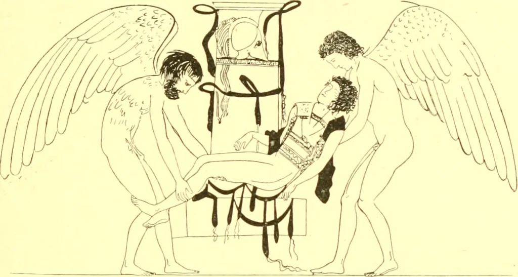 An illustration from History of ancient pottery: Greek, Etruscan, and Roman, 1905, leaf 98