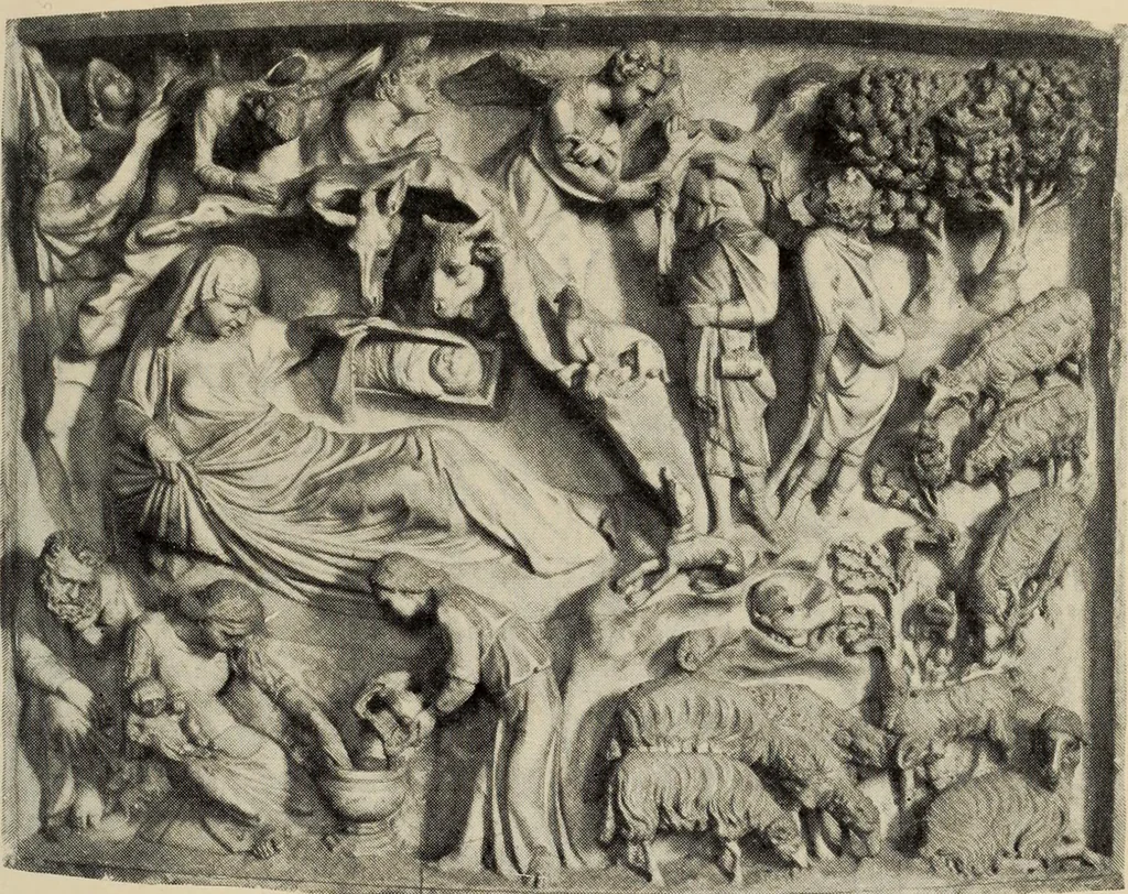An illustration from History of art, 1921, leaf 416