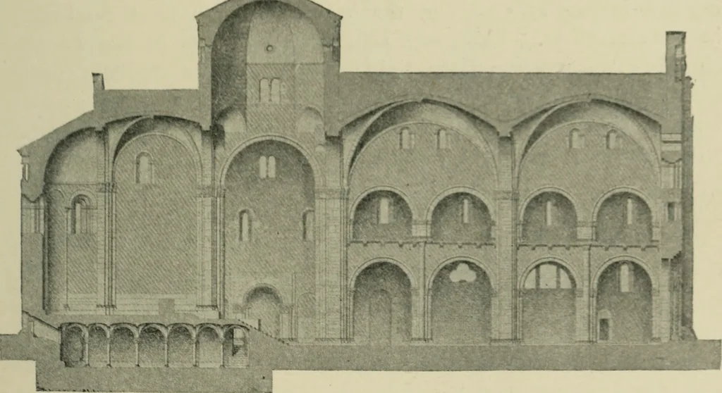 An illustration from A history of architecture in Italy from the time of Constantine to the dawn of the renaissance, 1901, leaf 136