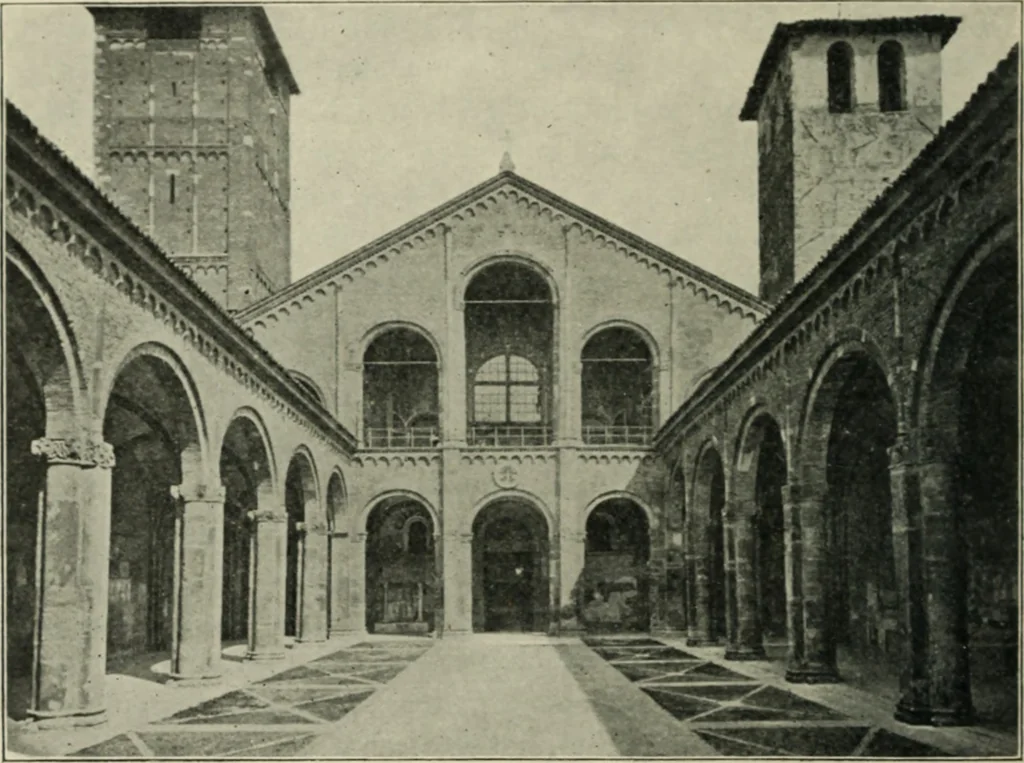 An illustration from A history of architecture in Italy from the time of Constantine to the dawn of the renaissance, 1901, leaf 153