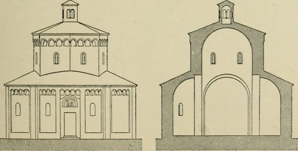 An illustration from A history of architecture in Italy from the time of Constantine to the dawn of the renaissance, 1901, leaf 190