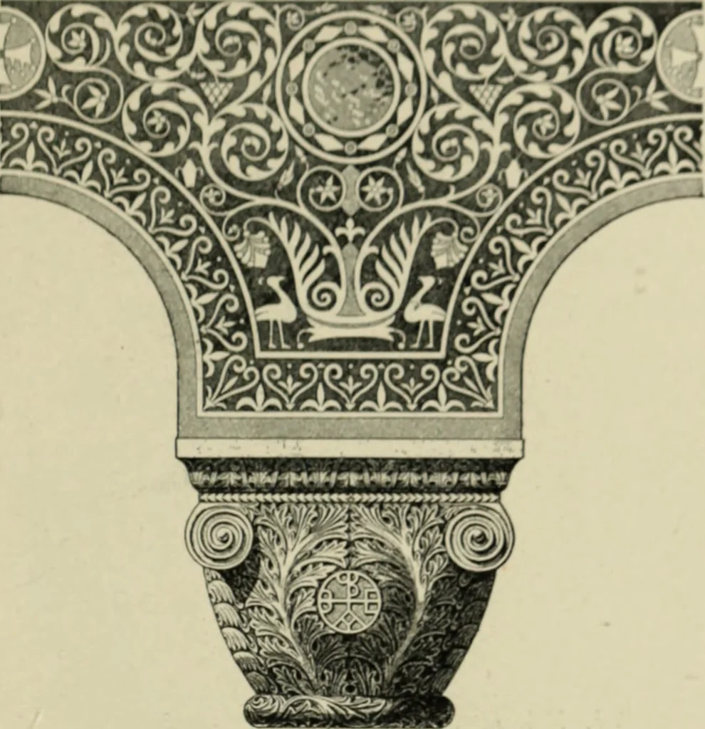 An illustration from A history of architecture in Italy from the time of Constantine to the dawn of the renaissance, 1901, leaf 242