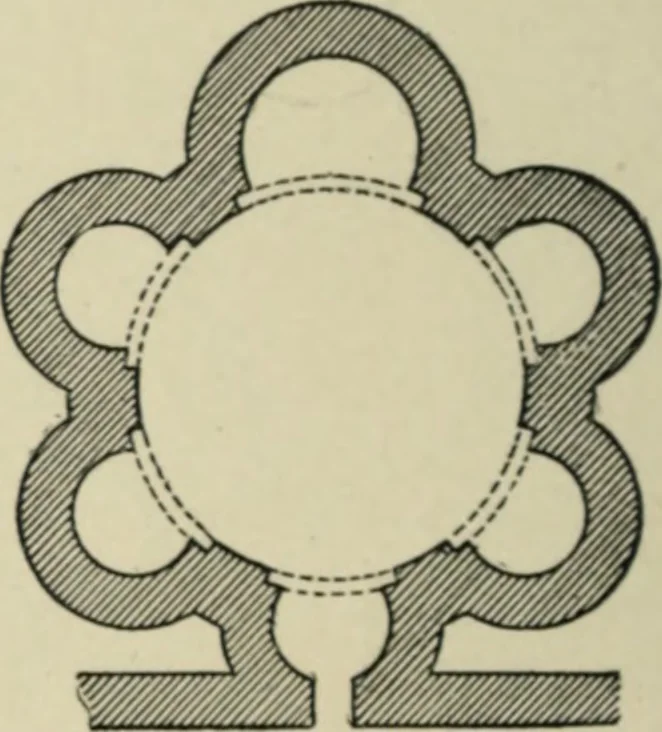 An illustration from A history of architecture in Italy from the time of Constantine to the dawn of the renaissance, 1901, leaf 33