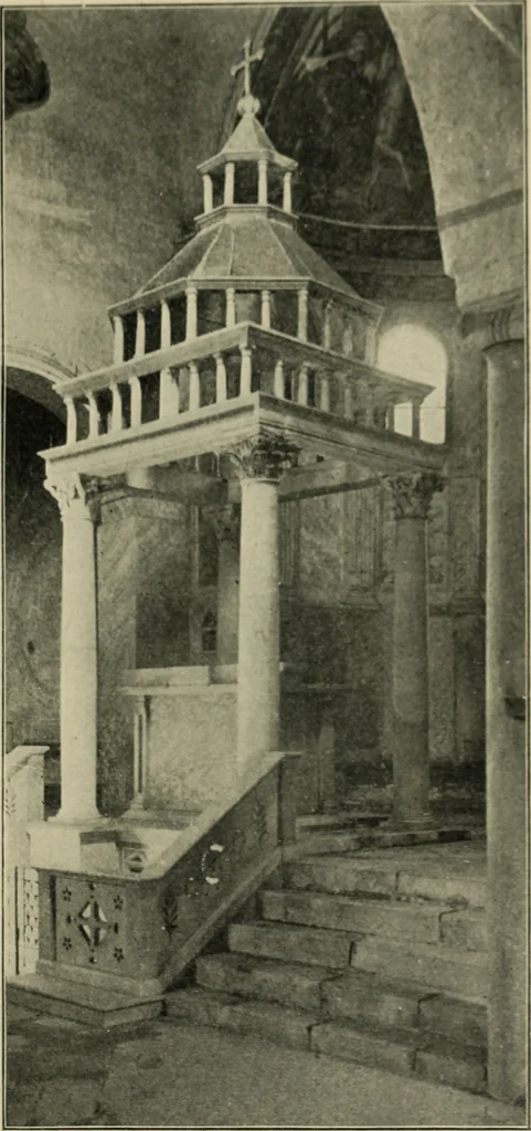An illustration from A history of architecture in Italy from the time of Constantine to the dawn of the renaissance, 1901, leaf 44