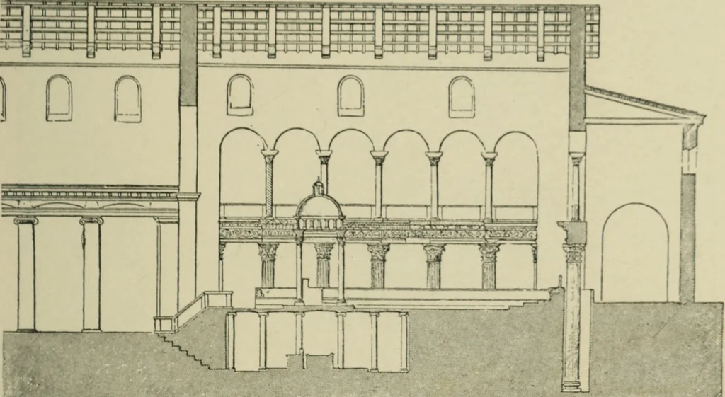 An illustration from A history of architecture in Italy from the time of Constantine to the dawn of the renaissance, 1901, leaf 60