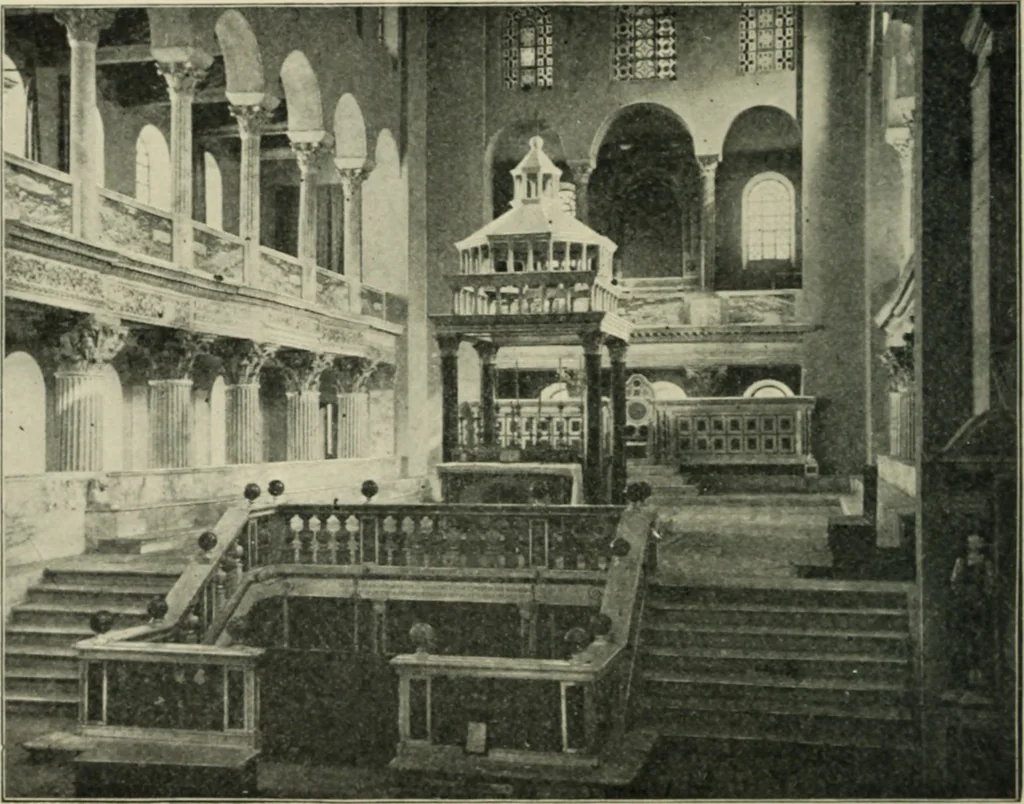 An illustration from A history of architecture in Italy from the time of Constantine to the dawn of the renaissance, 1901, leaf 61