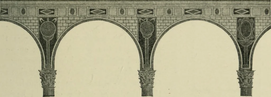 An illustration from A history of architecture in Italy from the time of Constantine to the dawn of the renaissance, 1901, leaf 74