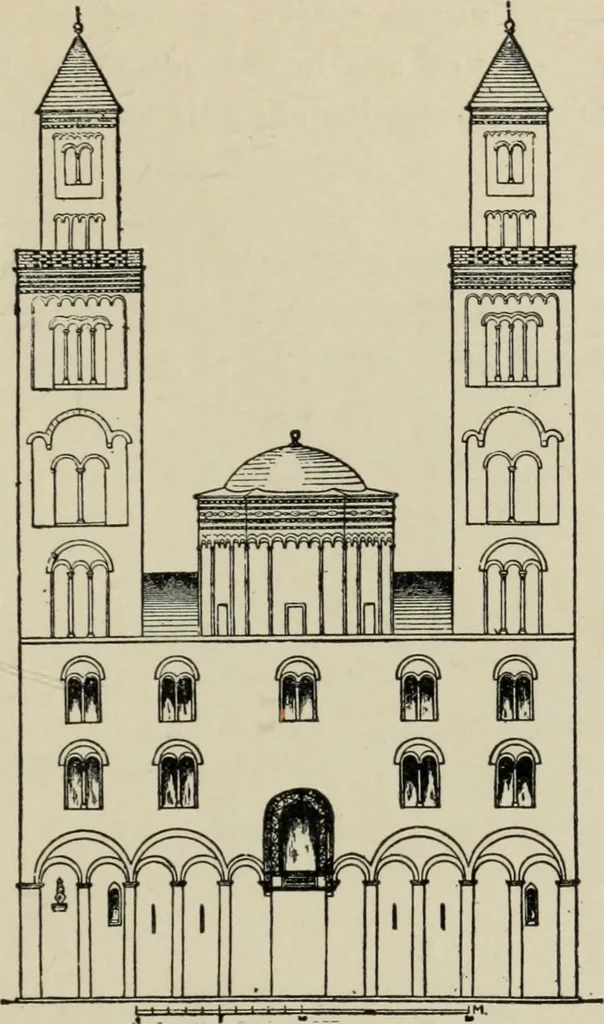 An illustration from A history of architecture in Italy from the time of Constantine to the dawn of the renaissance, 1901, leaf 26
