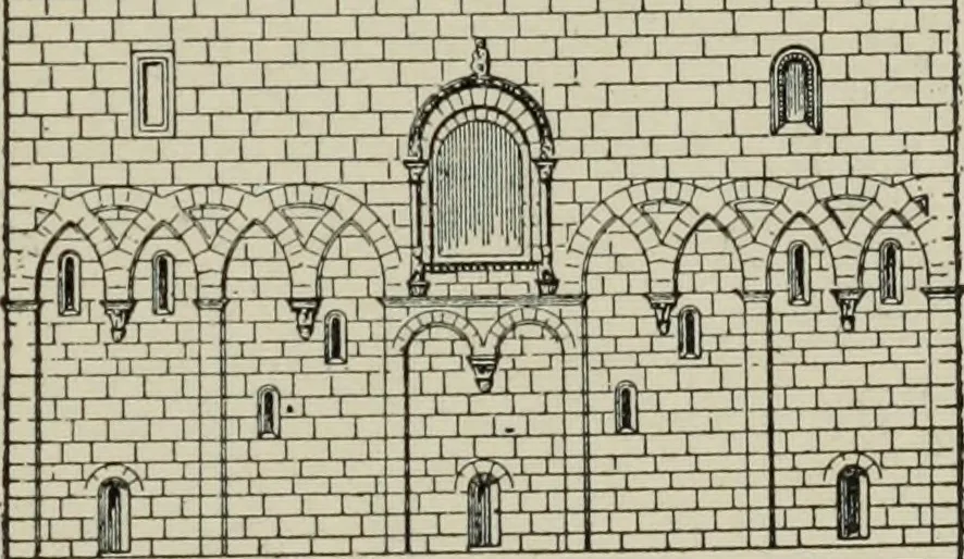 An illustration from A history of architecture in Italy from the time of Constantine to the dawn of the renaissance, 1901, leaf 36