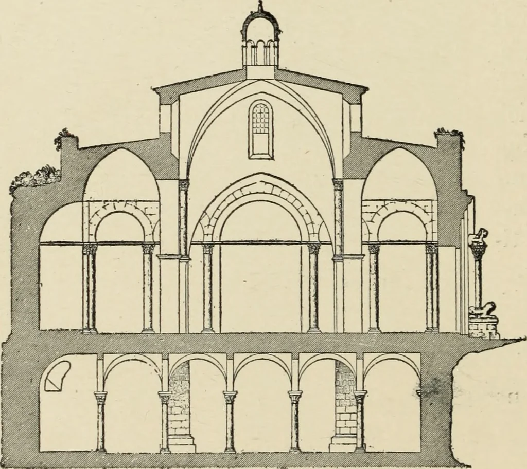 An illustration from A history of architecture in Italy from the time of Constantine to the dawn of the renaissance, 1901, leaf 43
