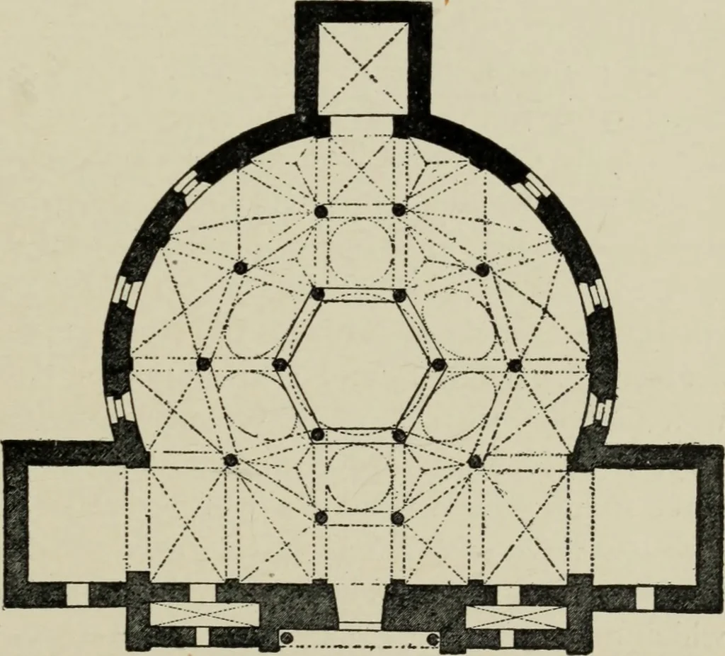 An illustration from A history of architecture in Italy from the time of Constantine to the dawn of the renaissance, 1901, leaf 44