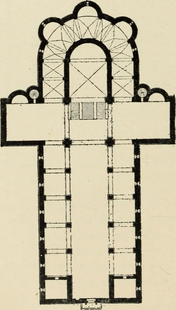 An illustration from A history of architecture in Italy from the time of Constantine to the dawn of the renaissance, 1901, leaf 55