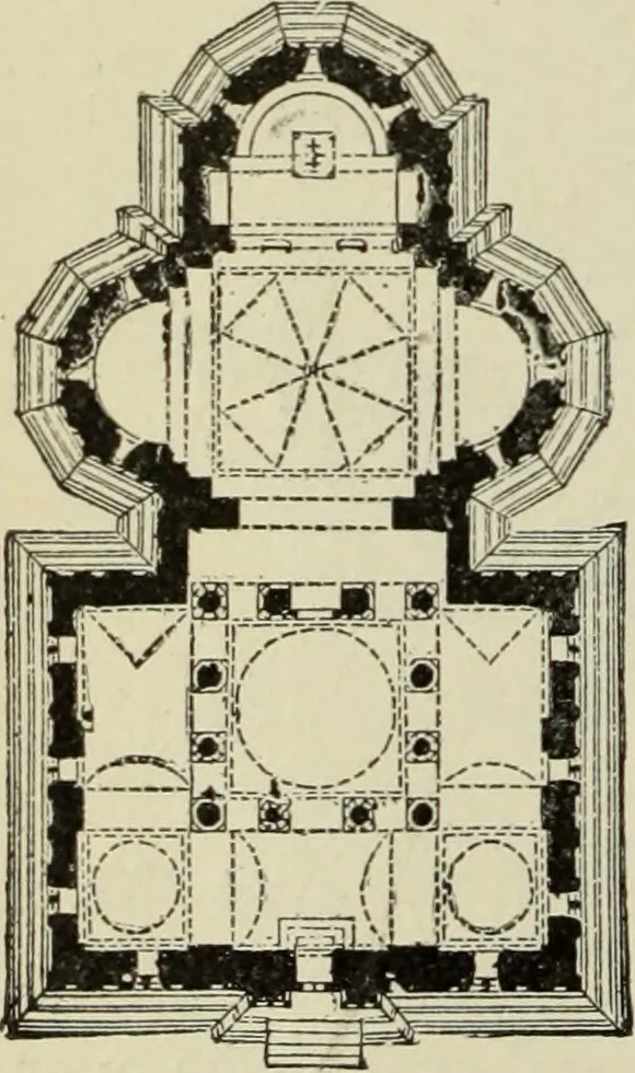 An illustration from A history of architecture in all countries, from the earliest times to the present day, 1874, leaf 513