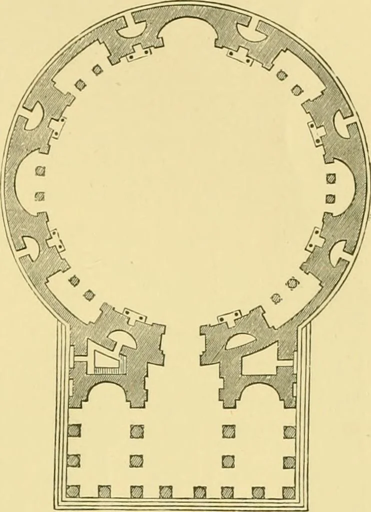 An illustration from A history of architecture in all countries, from the earliest times to the present day, 1902, leaf 354