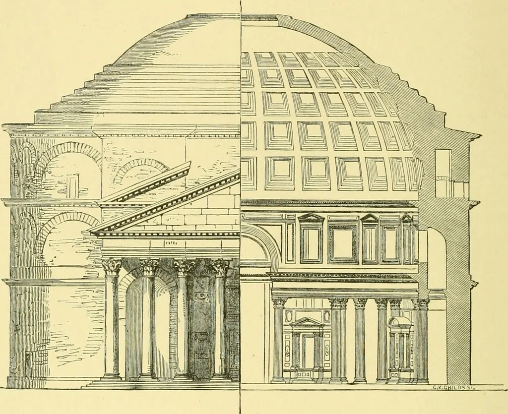 An illustration from A history of architecture in all countries, from the earliest times to the present day, 1902, leaf 355