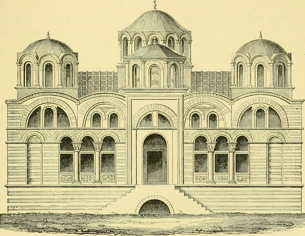 An illustration from A history of architecture in all countries, from the earliest times to the present day, 1902, leaf 492