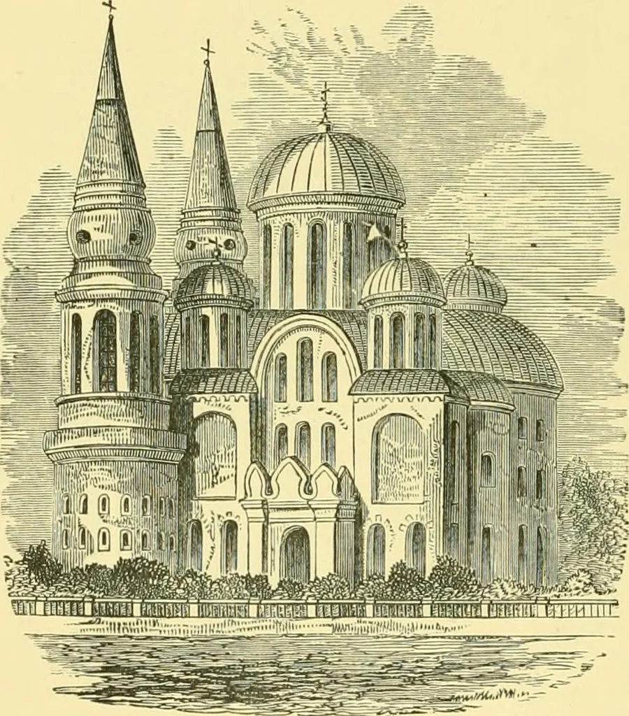 An illustration from A history of architecture in all countries, from the earliest times to the present day, 1902, leaf 523