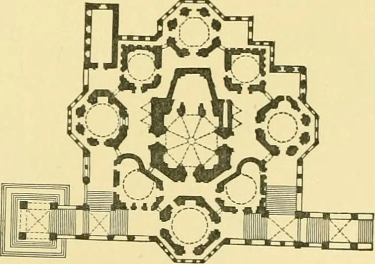 An illustration from A history of architecture in all countries, from the earliest times to the present day, 1902, leaf 528