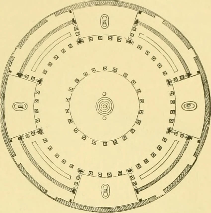 An illustration from A history of architecture in all countries, from the earliest times to the present day, 1902, leaf 580